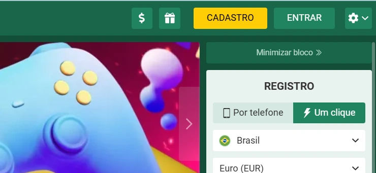 Jogo de aposta de 1 real