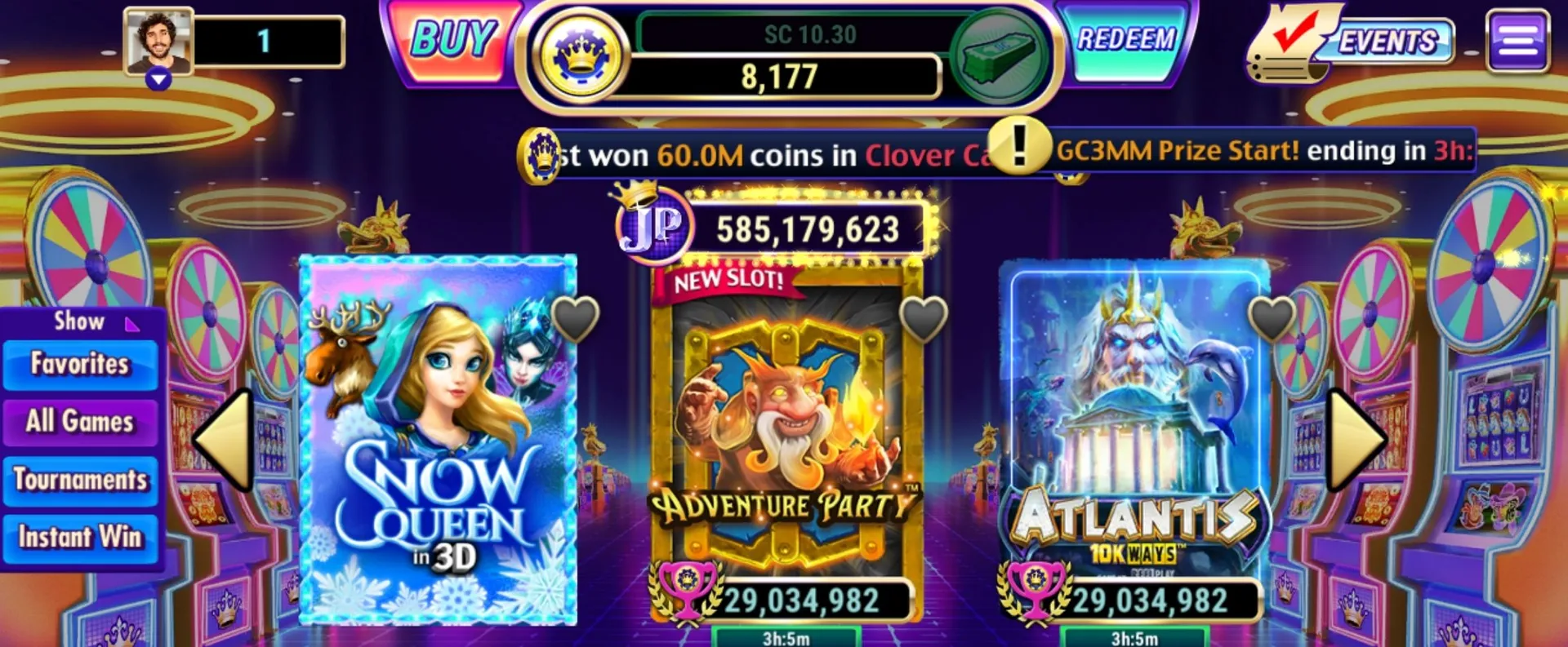 Slots pagando no cadastro